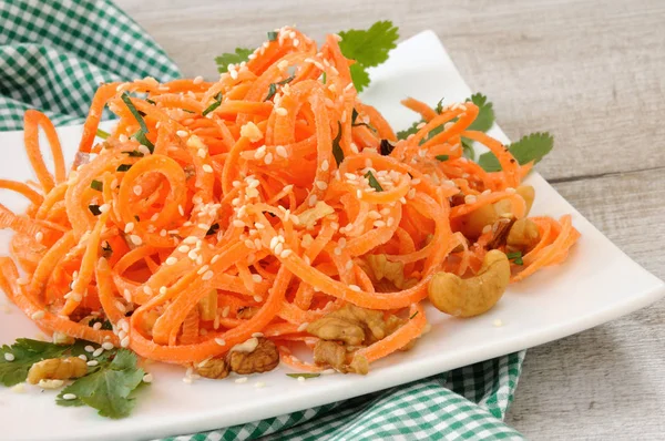 Carrot ribbon salad — Stock Photo, Image