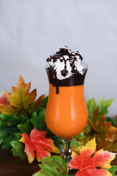 Bebida de chocolate con calabaza — Foto de Stock