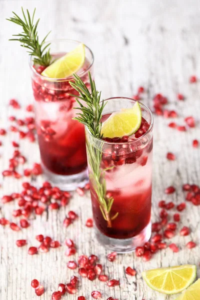 Pomegranate Gimlet Gin Based Cocktail Lime Juice Gin Can Replaced — Stock Photo, Image