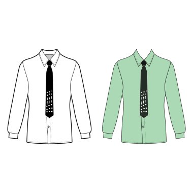 Man's shirt & tie clipart