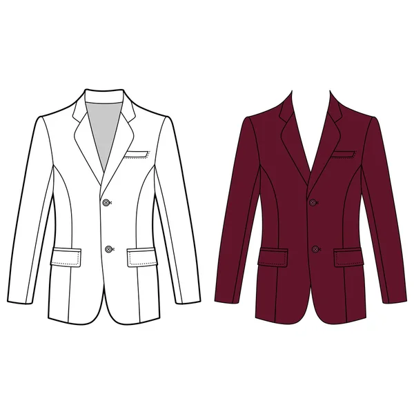 Chaqueta abotonada hombre — Vector de stock