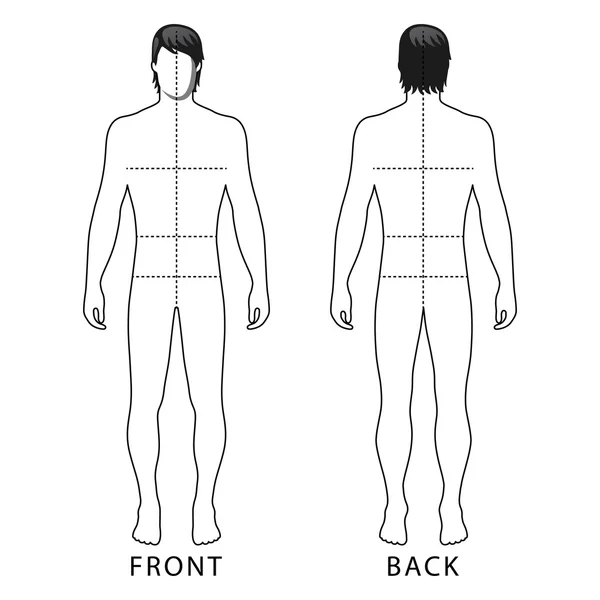 Figura plantilla hombre — Archivo Imágenes Vectoriales