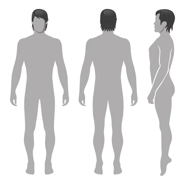 voller Länge vorne, hinten Silhouette des Mannes