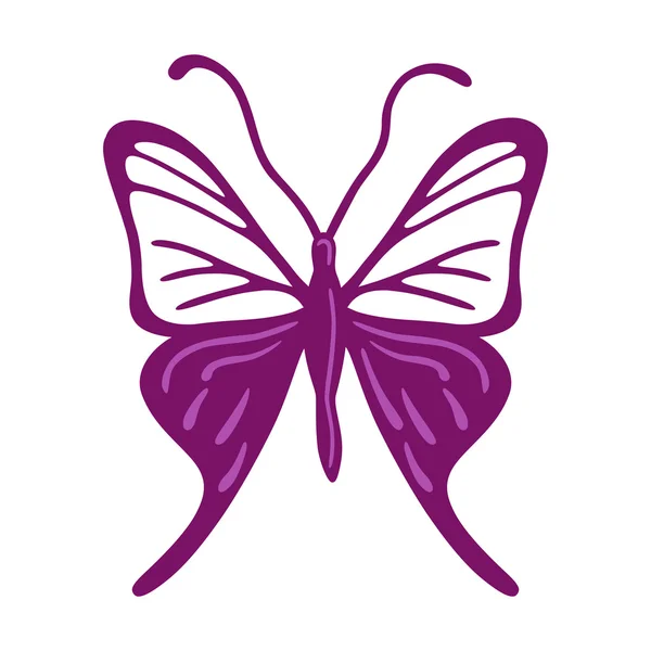 Logotipo borboleta colorido — Vetor de Stock