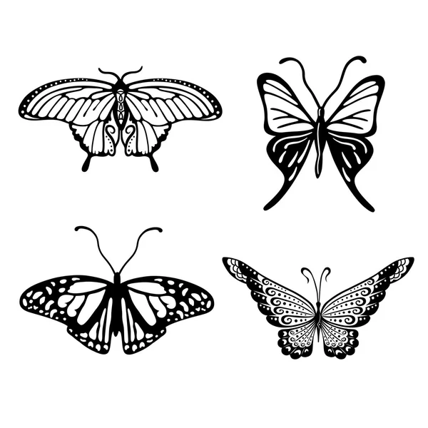 Butterfly logo set — Stock Vector