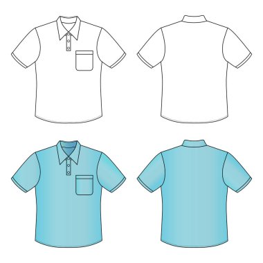 Short sleeve shirt clipart