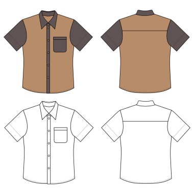 Short sleeve shirt clipart