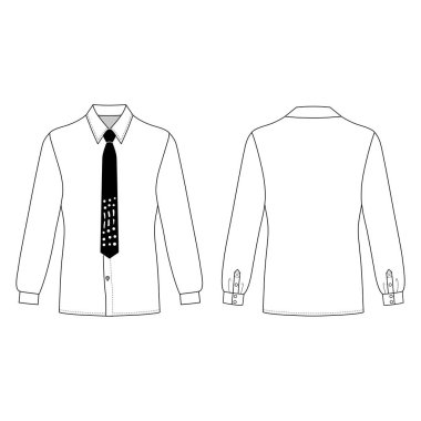 Man's shirt & tie clipart