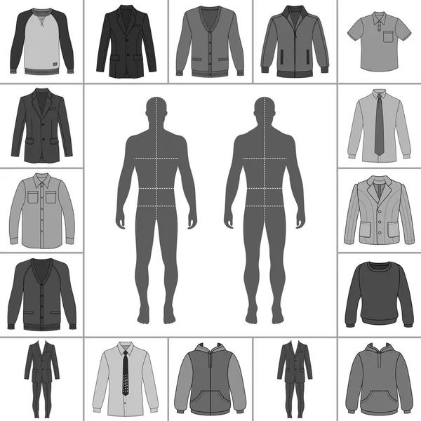Männens kläder set — Stock vektor