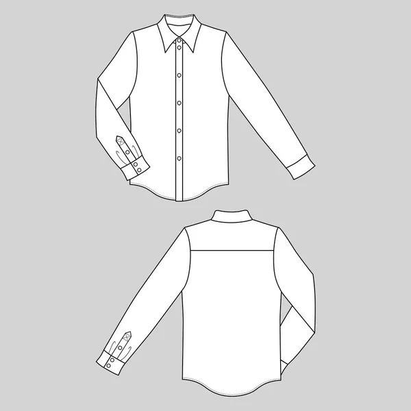 Camisa de hombre — Vector de stock