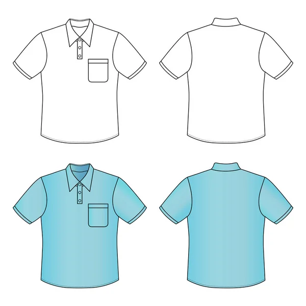 Short sleeve shirt — Stock Vector