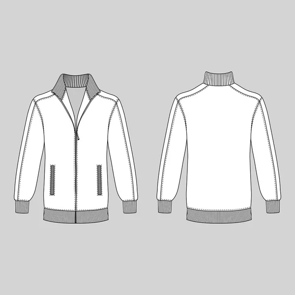 Chaqueta con cremallera — Vector de stock