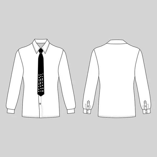 Camisa y corbata de hombre — Archivo Imágenes Vectoriales