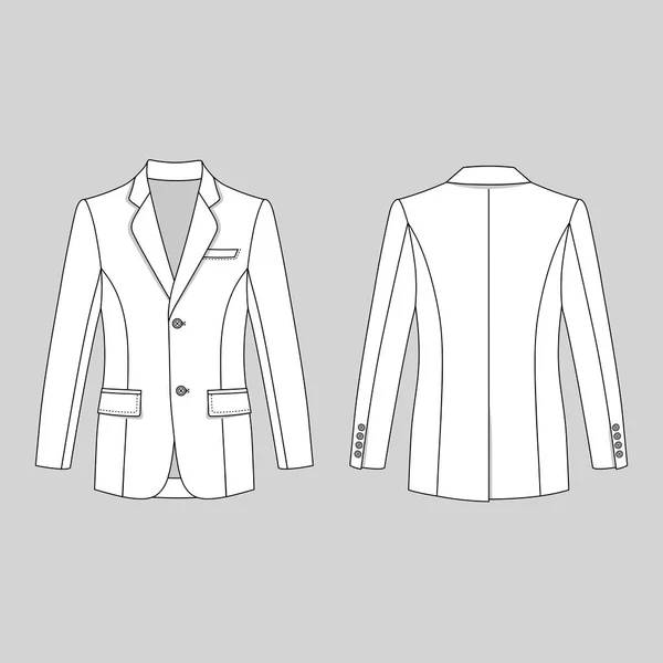 Man's buttoned jacket — Stock Vector