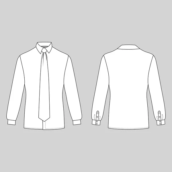 男人的衬衫及领带 — 图库矢量图片