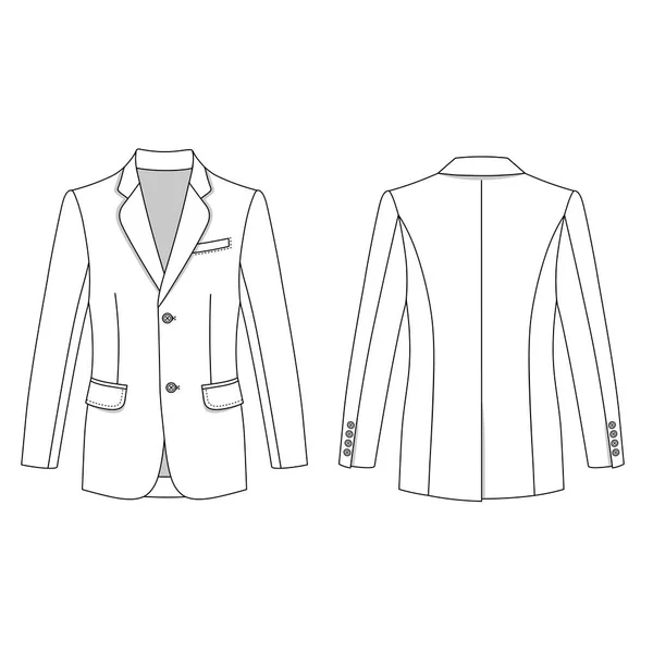 Chaqueta abotonada hombre — Vector de stock