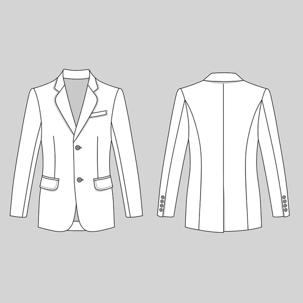 男人的扣的夹克 — 图库矢量图片