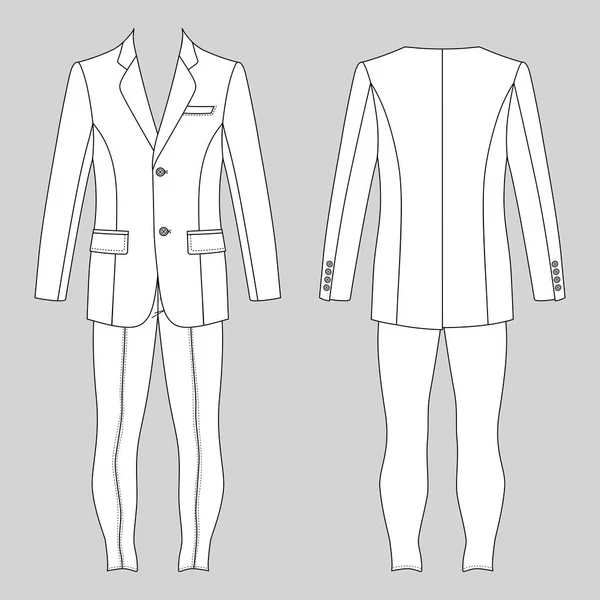 Man's suit — Stock Vector