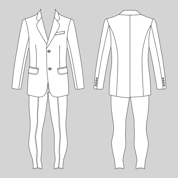 Traje de hombre — Vector de stock