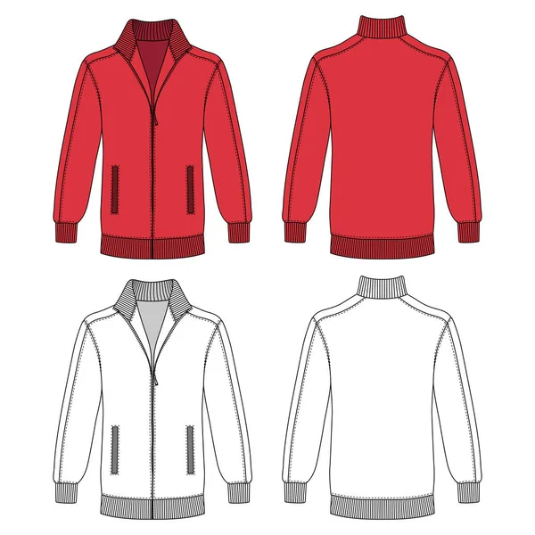 Jacket with zipper — Stock Vector