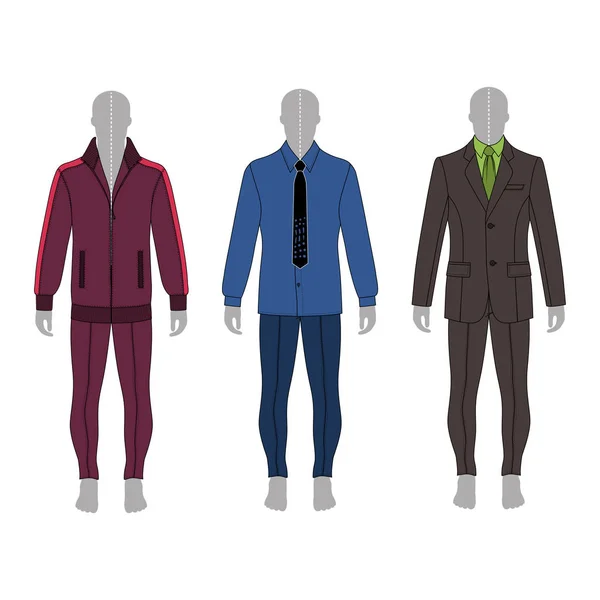 男性ファッション セット — ストックベクタ