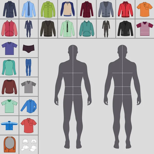 Mannen kleding set — Stockvector