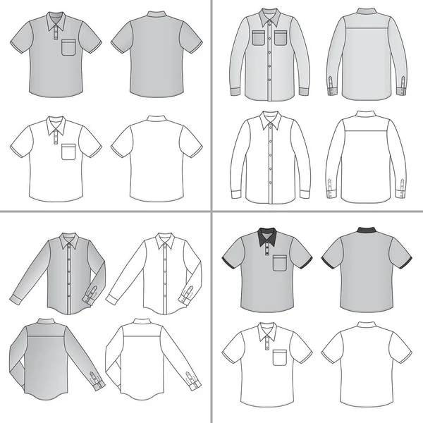 Man's shirt set — Stock Vector