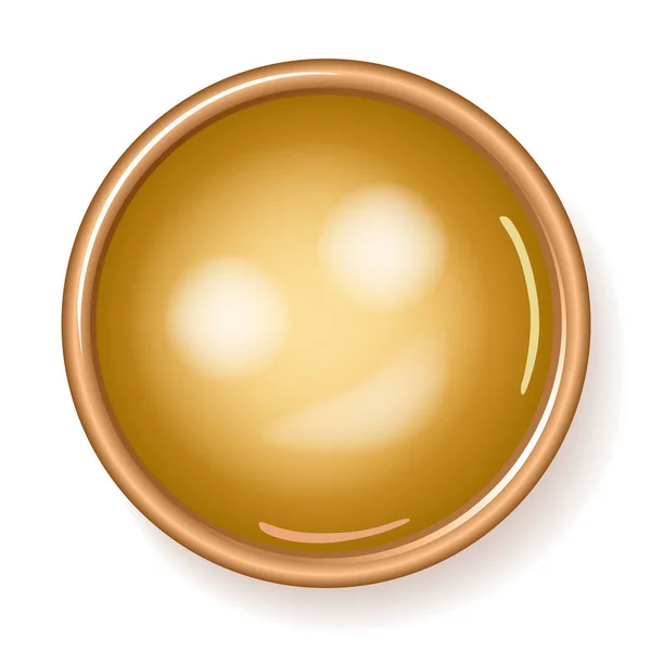 Gouden ronde plaque — Stockvector