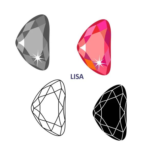 Модный бриллиант — стоковый вектор