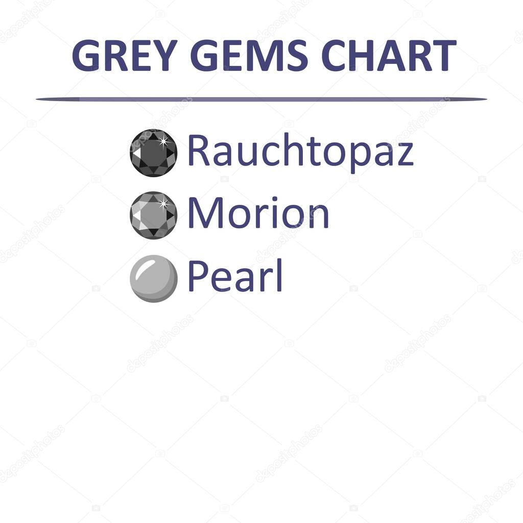 Gems grey color chart
