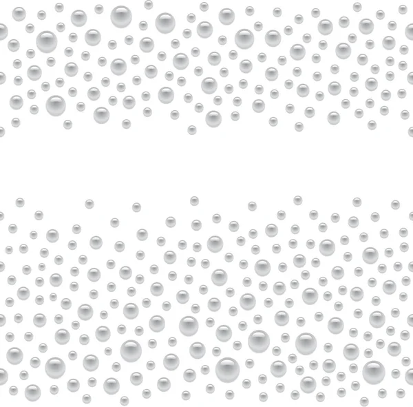 Seamless grey pearls — Stock Vector