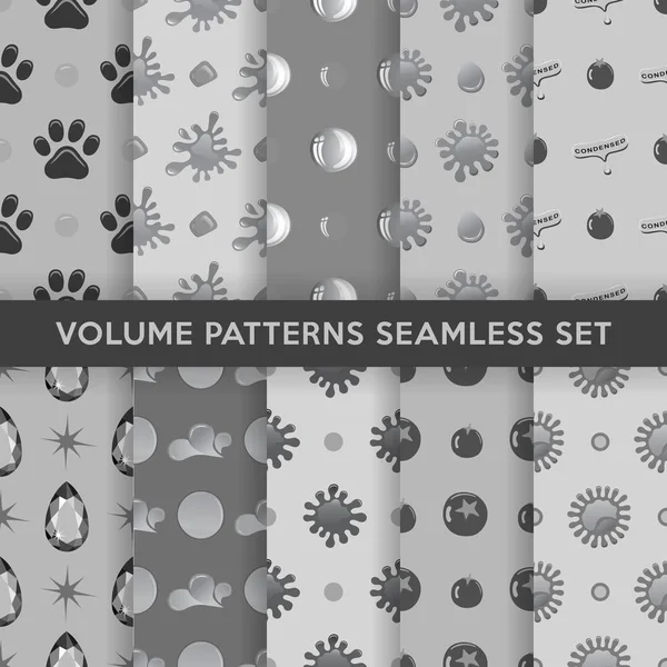Seamless pattern set — Stock Vector