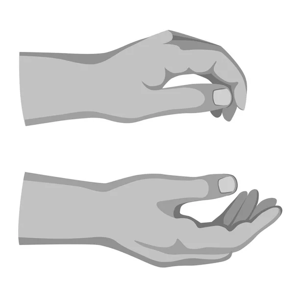 Dos manos de hombre — Archivo Imágenes Vectoriales