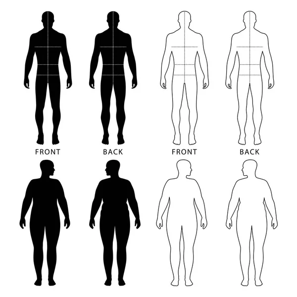 Esbozado de pie hombre, mujer — Archivo Imágenes Vectoriales