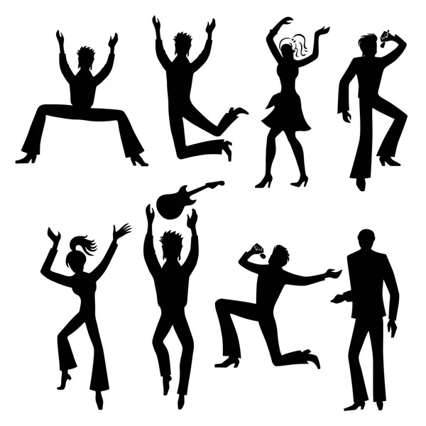 Danseurs, chanteurs (homme, femme) ensemble — Image vectorielle