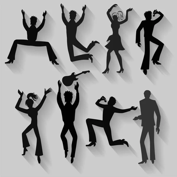 Ballerini, cantanti (uomo, donna) set — Vettoriale Stock