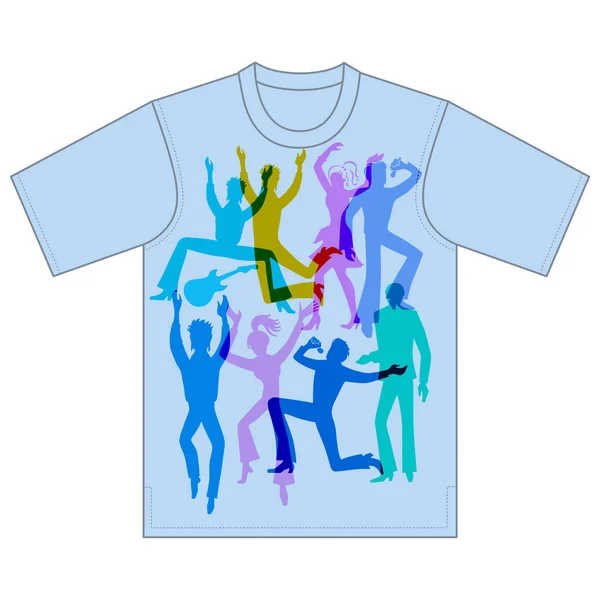 Dansers, zangers, tshirt design — Stockvector