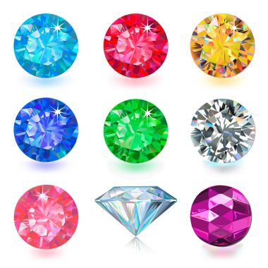 Değerli taş jewerly seti