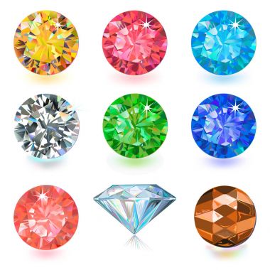 Değerli taş jewerly seti