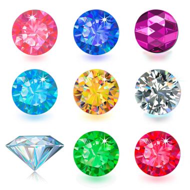 Değerli taş jewerly seti