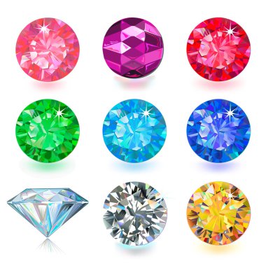 Değerli taş jewerly seti