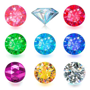 Değerli taş jewerly seti