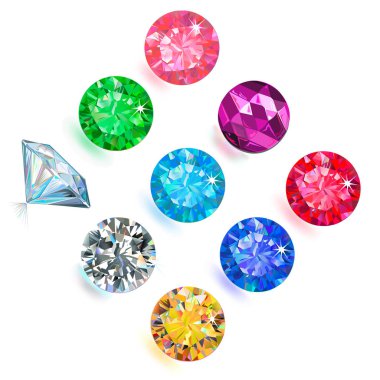 Değerli taş jewerly seti