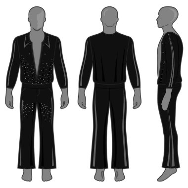 Adamın siluet süslü kostüm