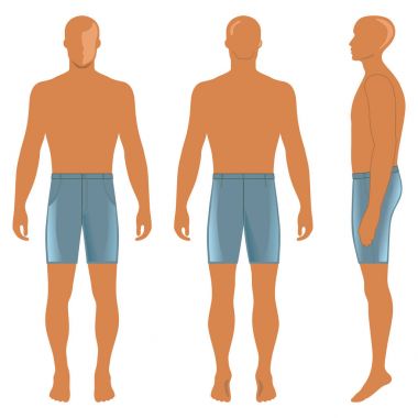 Adamın siluet külot içinde