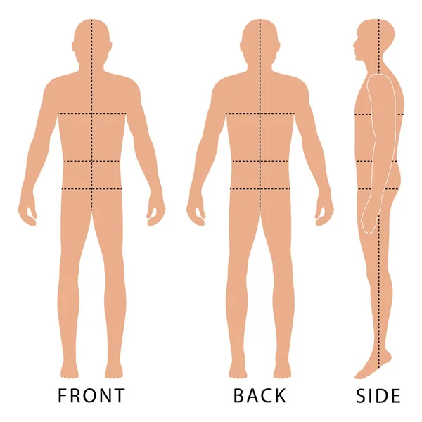 Moda figura homem —  Vetores de Stock