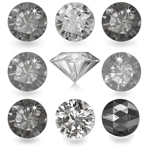 Conjunto de jóias Gemstone — Vetor de Stock
