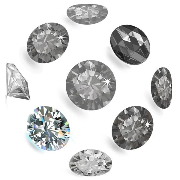 Conjunto de jóias Gemstone — Vetor de Stock