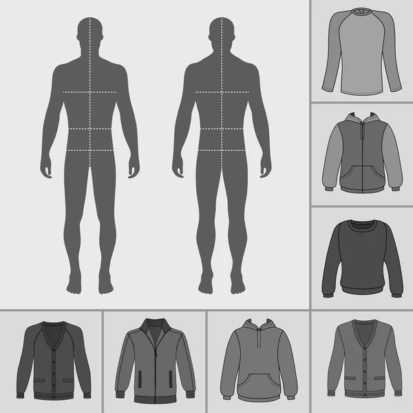 Mannen kleding set — Stockvector