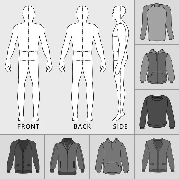 Mannen kleding set — Stockvector